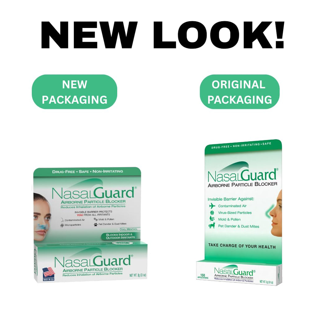NasalGuard Airborne Particle Blocker Gel – Drug-Free, Travel-Ready Protection (Made in USA, Menthol)