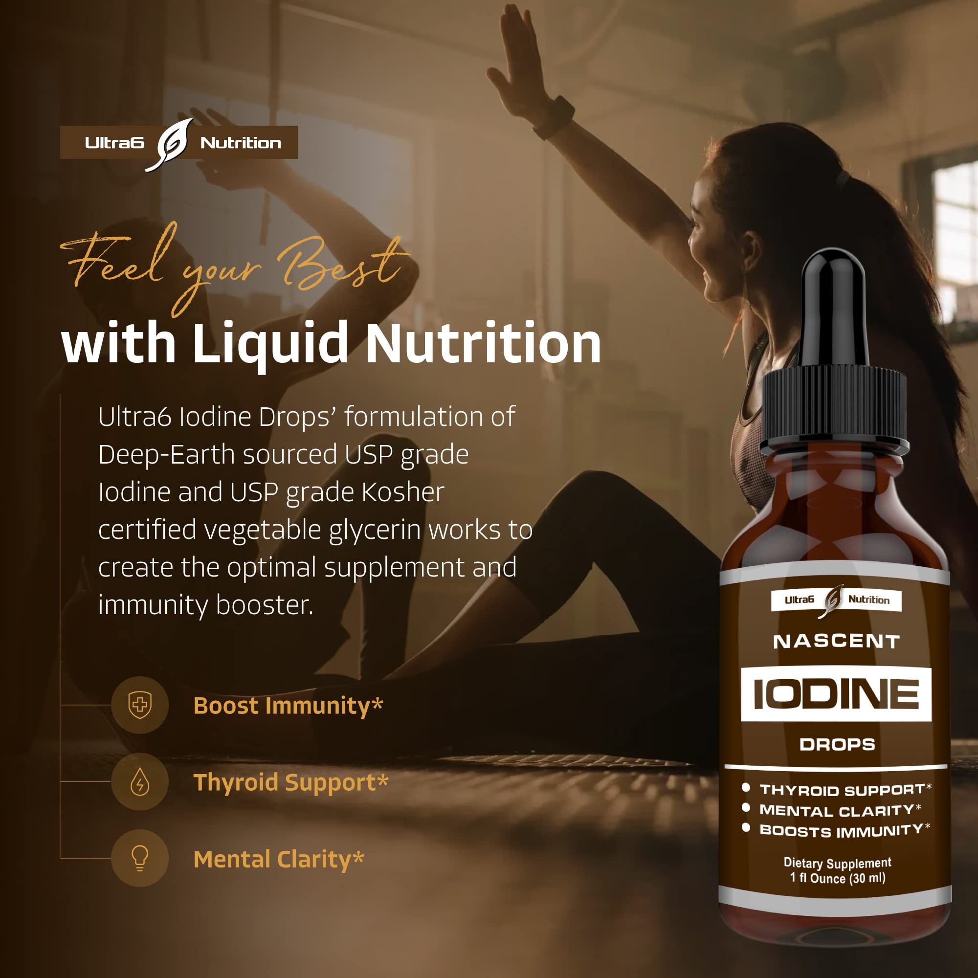 Nascent Iodine Drops - Energy & Immune Support | Liquid Supplement
