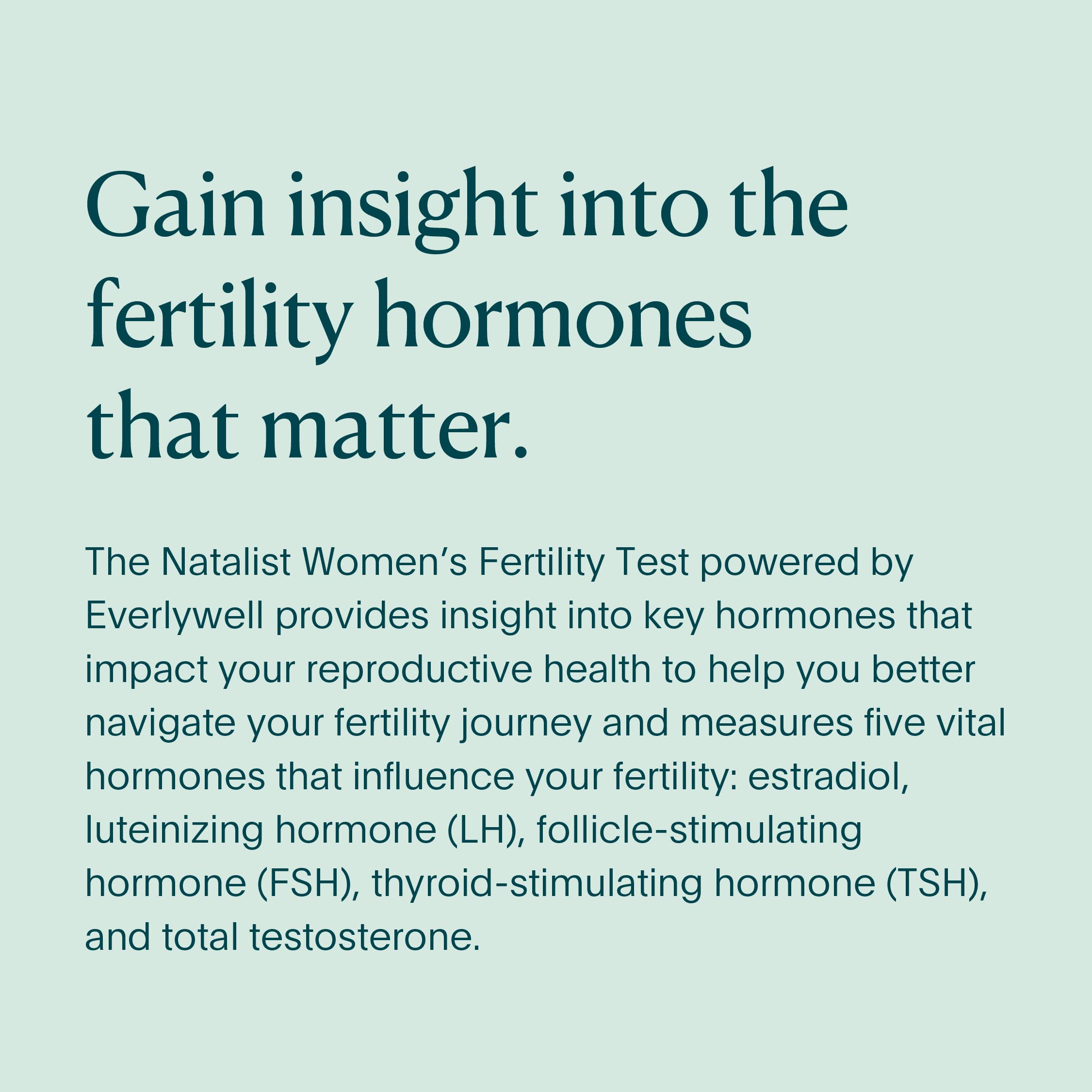 Natalist Women's Fertility Test - At-Home Kit by Everlywell | Clinically Reviewed