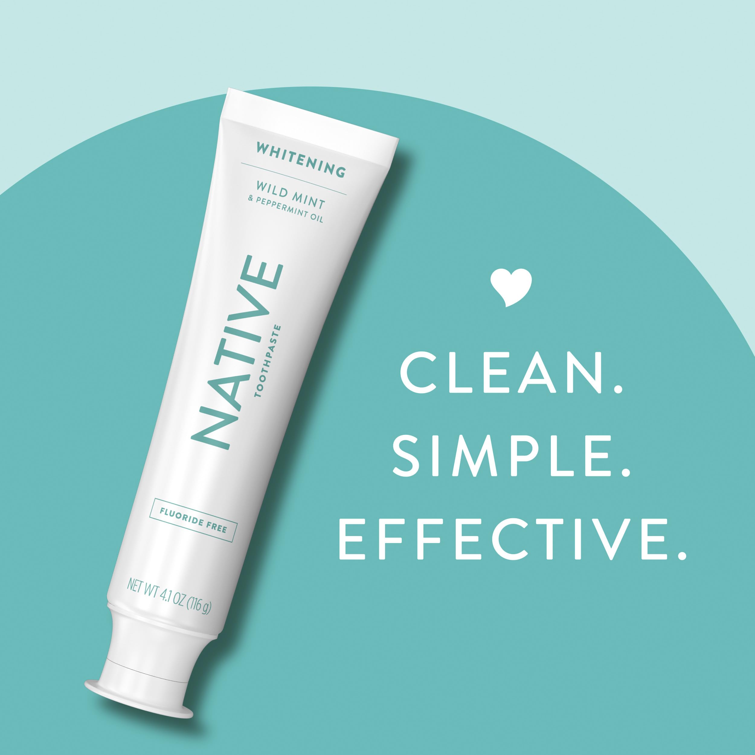 Native Fluoride-Free Whitening Toothpaste 4.1oz (3-Pack) – Wild Mint & Peppermint Oil