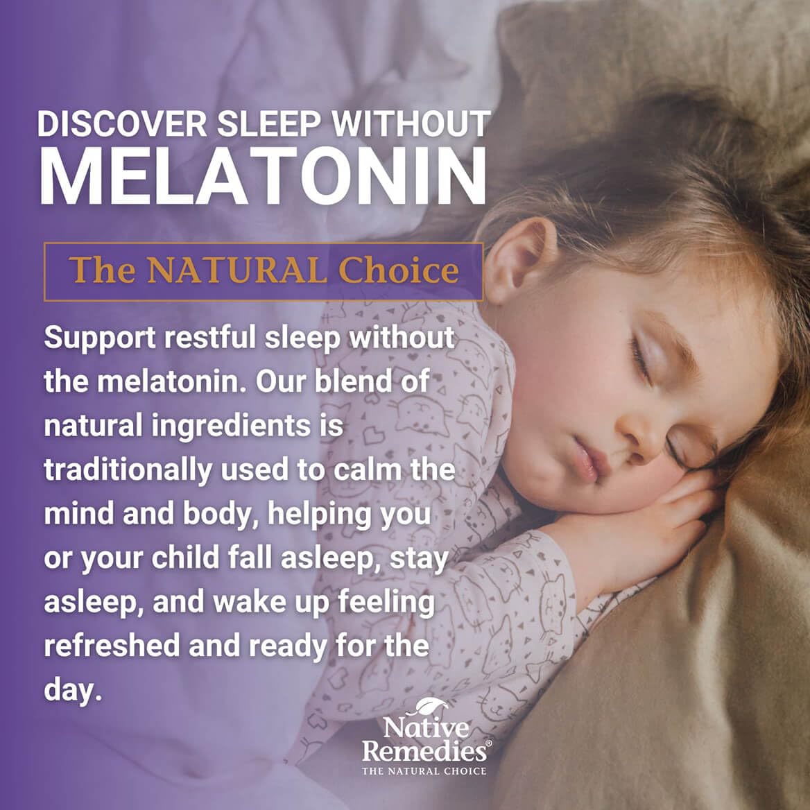 Native Remedies Melatonin-Free Sleep Gummies – Sugar-Free Herbal Sleep Aid for Adults (GABA, Magnesium, L-Theanine & Valerian) – 60 Gummies