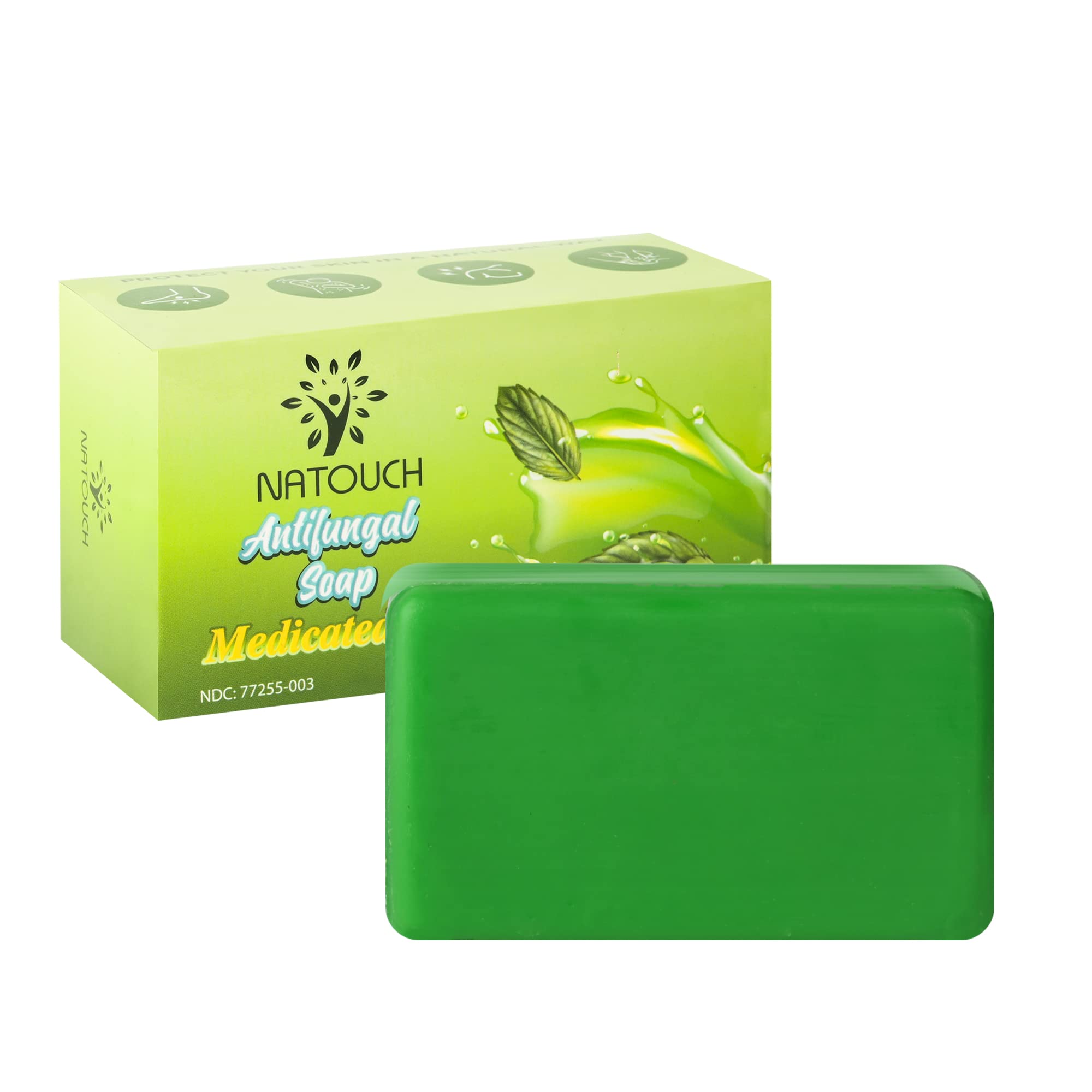 Natouch Antifungal Medicated Soap Bar with Tea Tree, Eucalyptus & Lavender