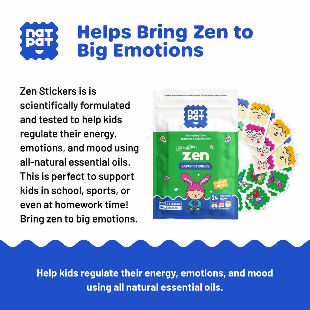 NATPAT Zen Patch Mood Calming Stickers – Chemical-Free Mood Support (24 Pack)