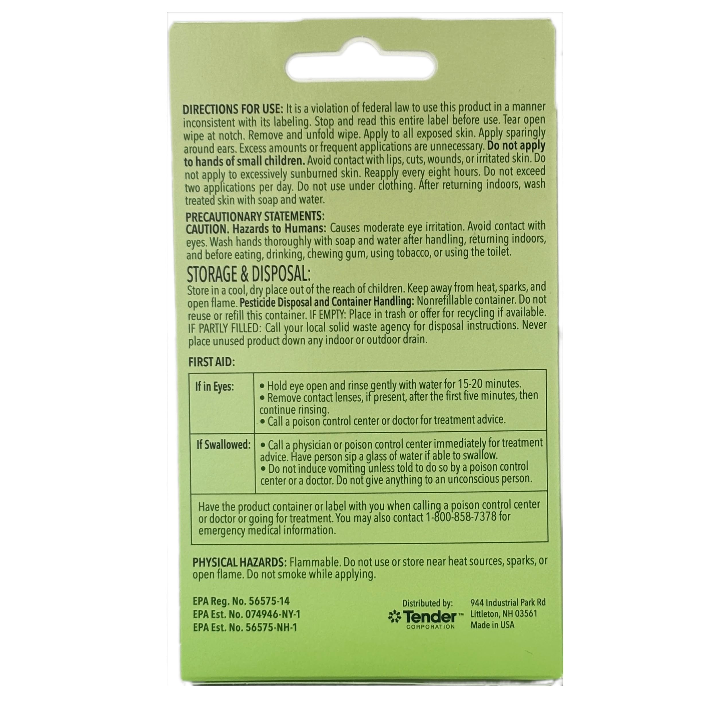 Natrapel Tick & Insect Repellent Wipes – 20% Picaridin, Up to 12 Hours, 3 Pack