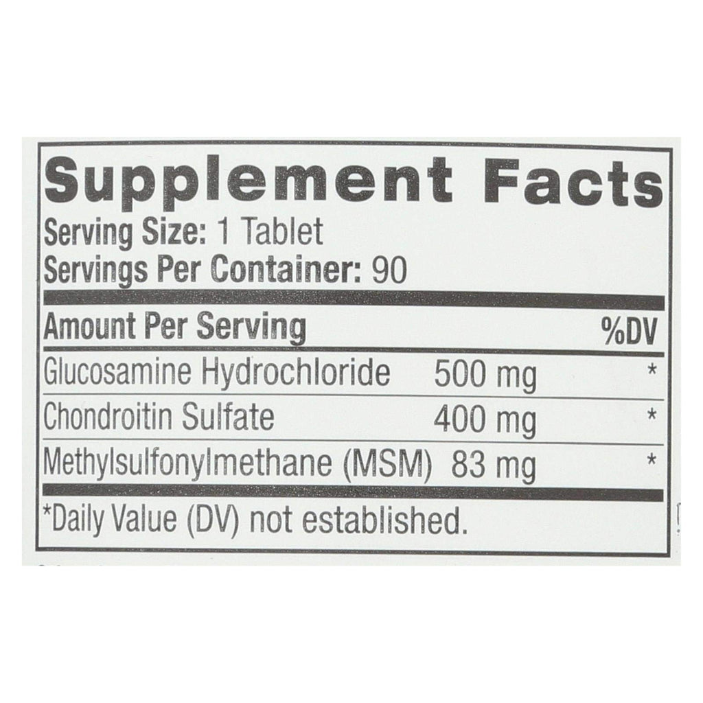 Natrol Glucosamine Chondroitin & MSM - 90 Tablets | Joint Health Support