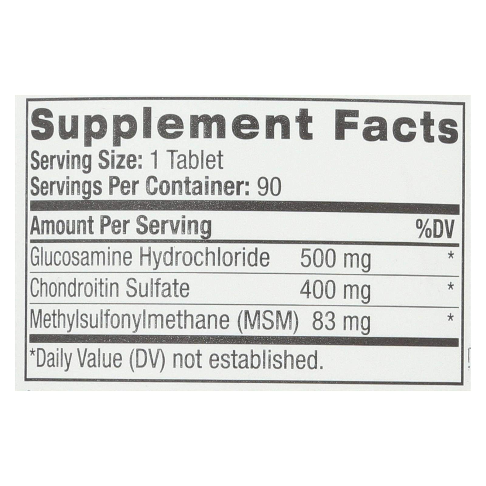 Natrol Glucosamine Chondroitin & MSM - 90 Tablets | Joint Health Support