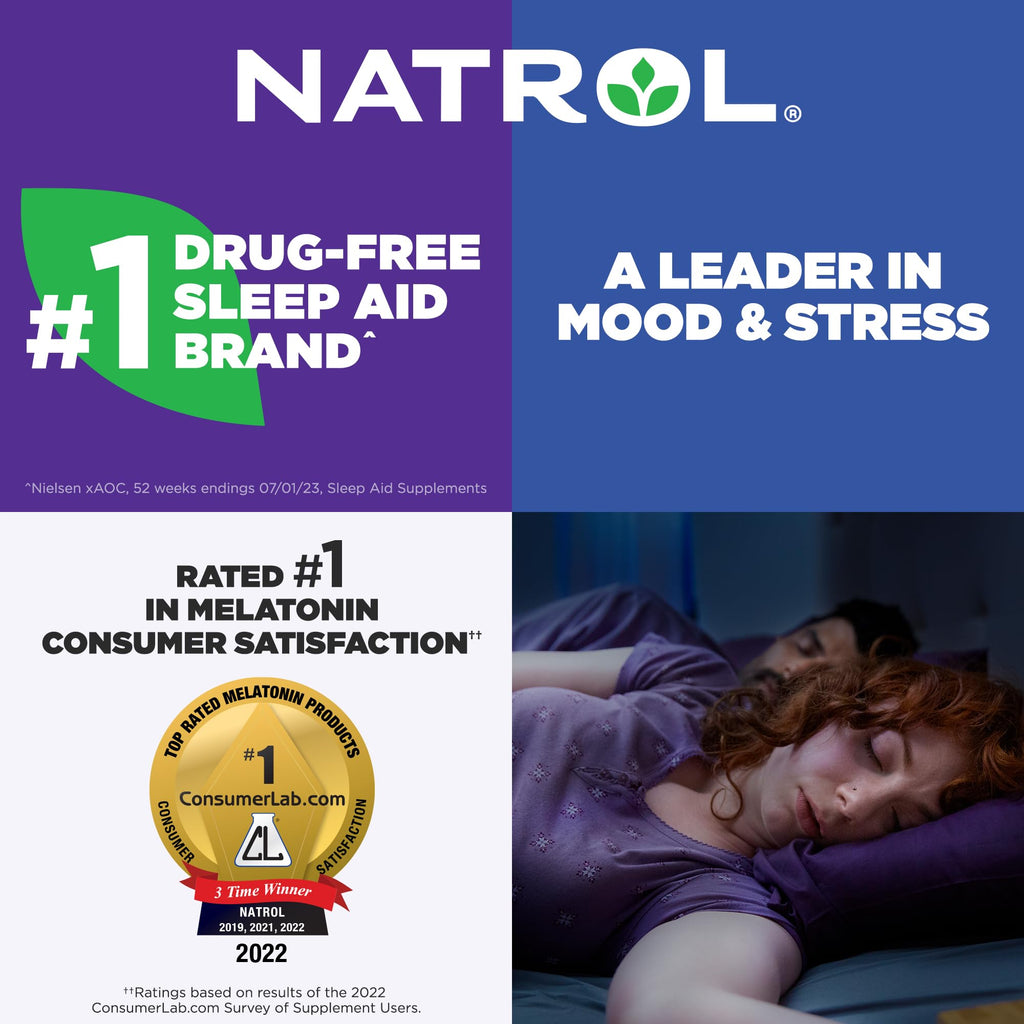 Natrol Melatonin 3mg Strawberry Fast-Dissolve Tablets – 150 Count, Sleep Support