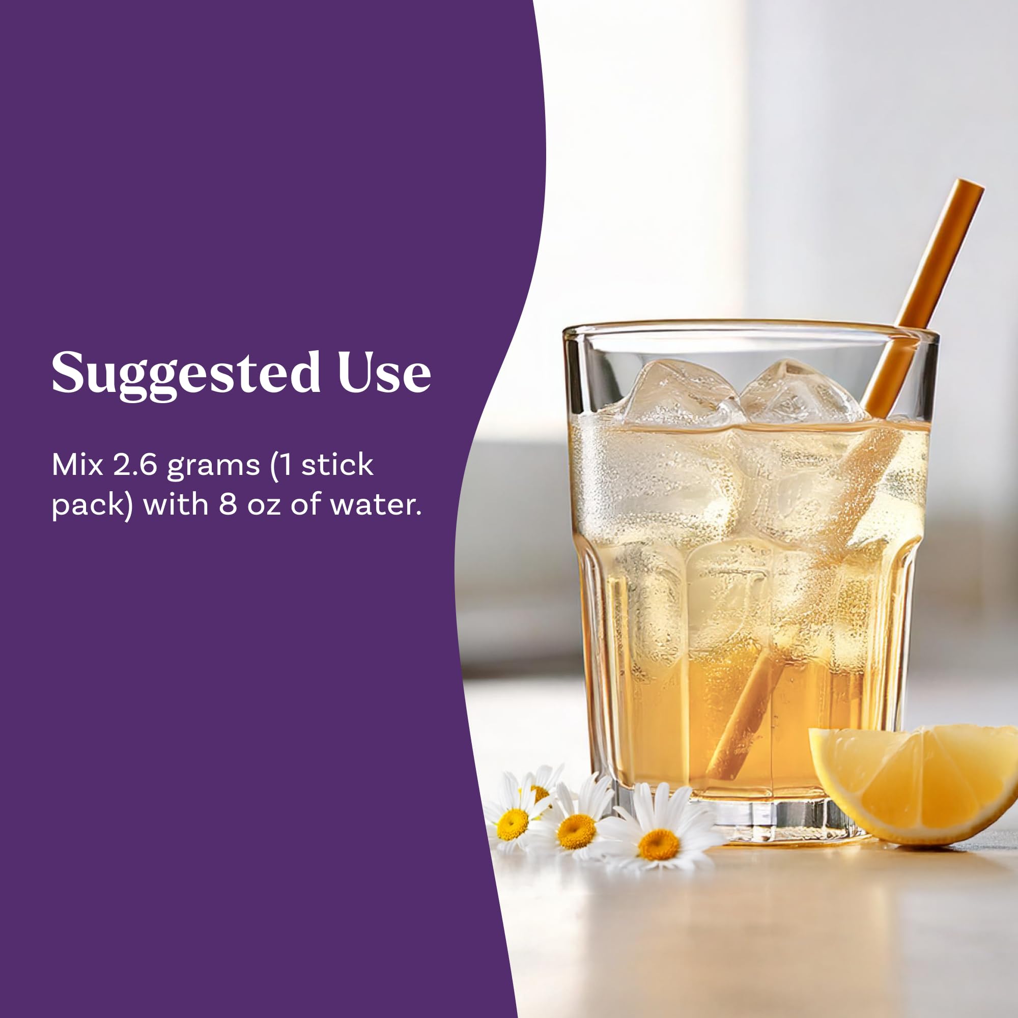 Natrol Sleep + Restore Calming Drink Mix with Magnesium Glycinate, GABA, Lemon Chamomile – 10 Stick Packs