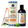 Natruveda Coconut Oil Pulling Mouthwash – Natural Whitening Ayurvedic Rinse | Fresh Mint Blend | Coconut Oil Pulling for Teeth & Gums | Whyte Oil Pulling | 10 oz