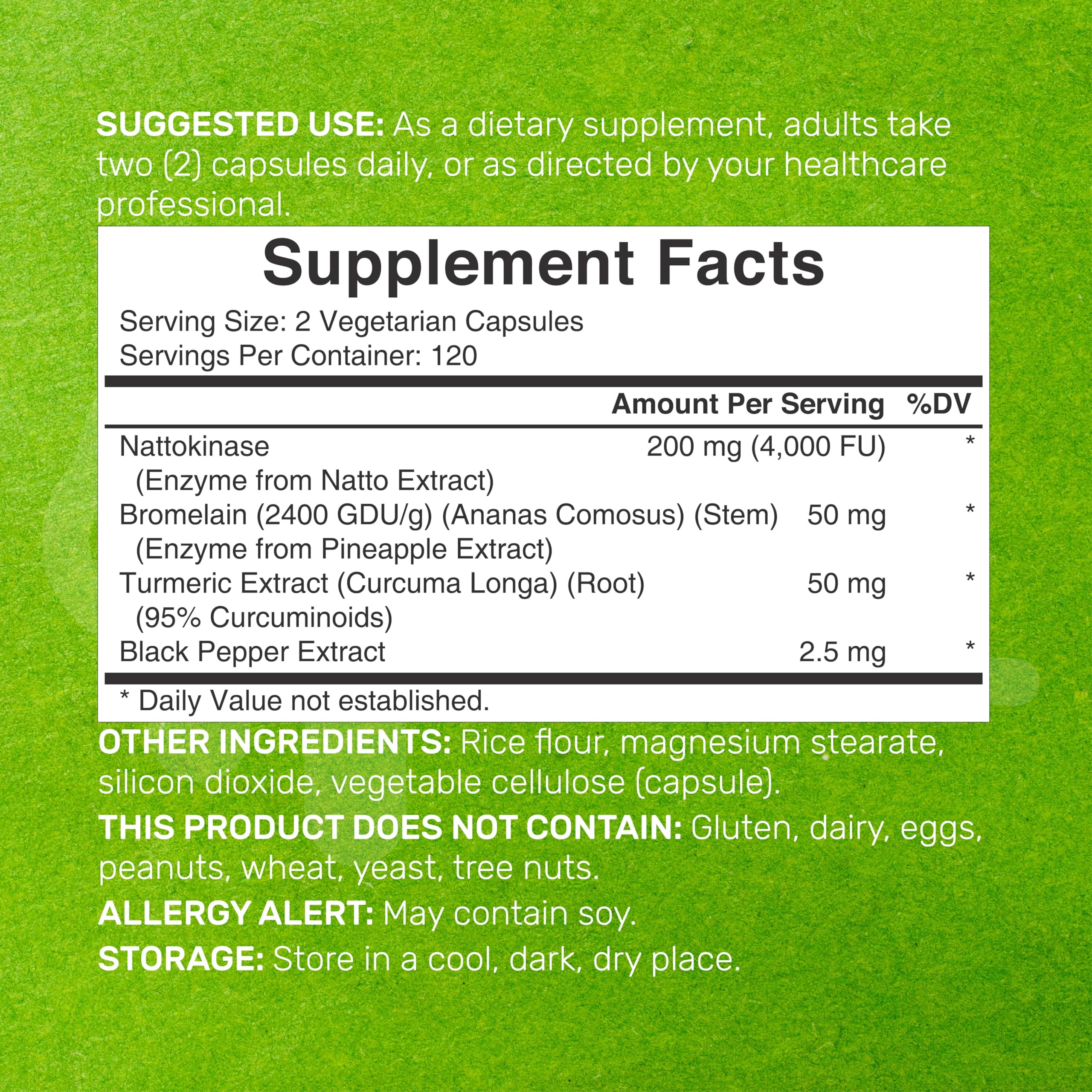 Nattokinase 4,000 FU – 240 Veggie Capsules | Heart Health & Digestion | Vegan