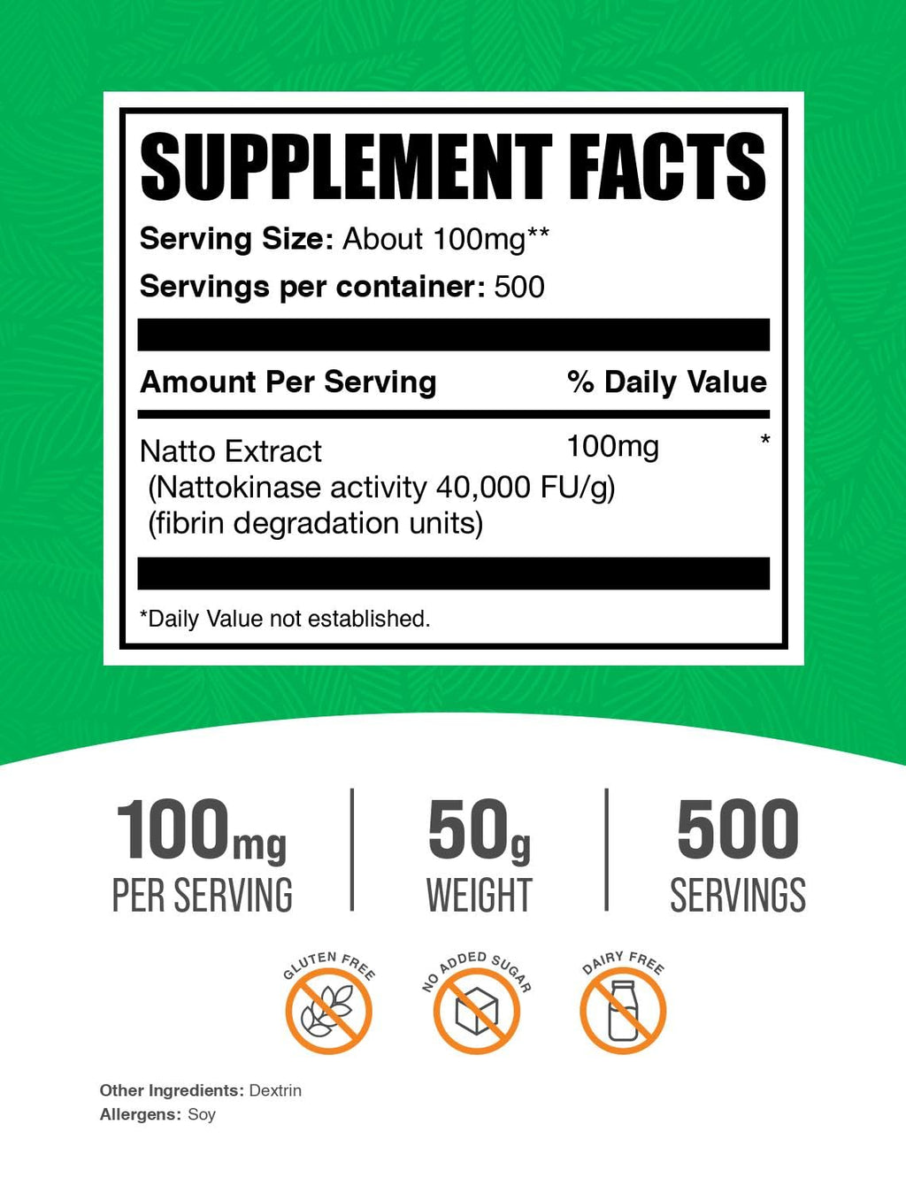 Nattokinase Powder (Natto Powder) 4000 FU | BulkSupplements.com