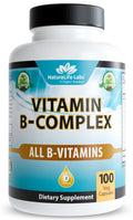 NaturaLife Labs Vitamin B-Complex with Vitamin C & Folic Acid | 100 Capsules