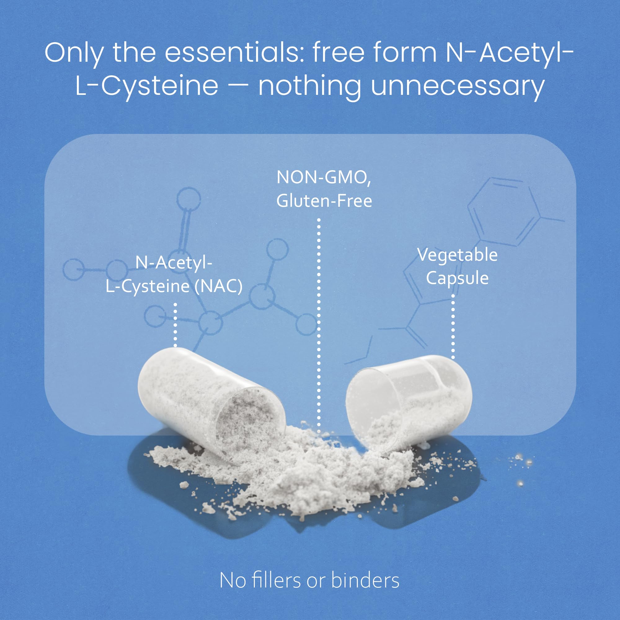 NaturaLife NAC 1600 mg – 100 Capsules | Non-GMO & Gluten-Free