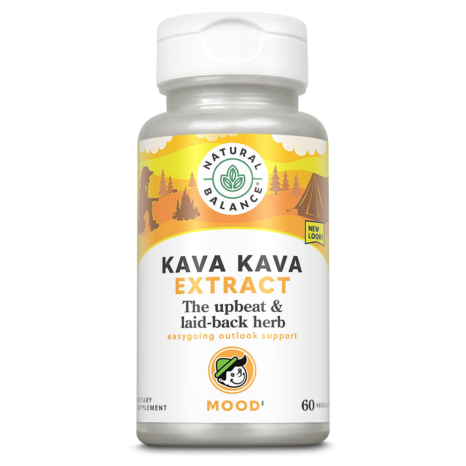Natural Balance Kava Kava Root Extract – 70mg Kavalactones, 60 Vegetarian Capsules