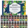 Natural Essential Oils Gift Set - 20 x 10ml for Diffuser, Massage & DIY Fragrance
