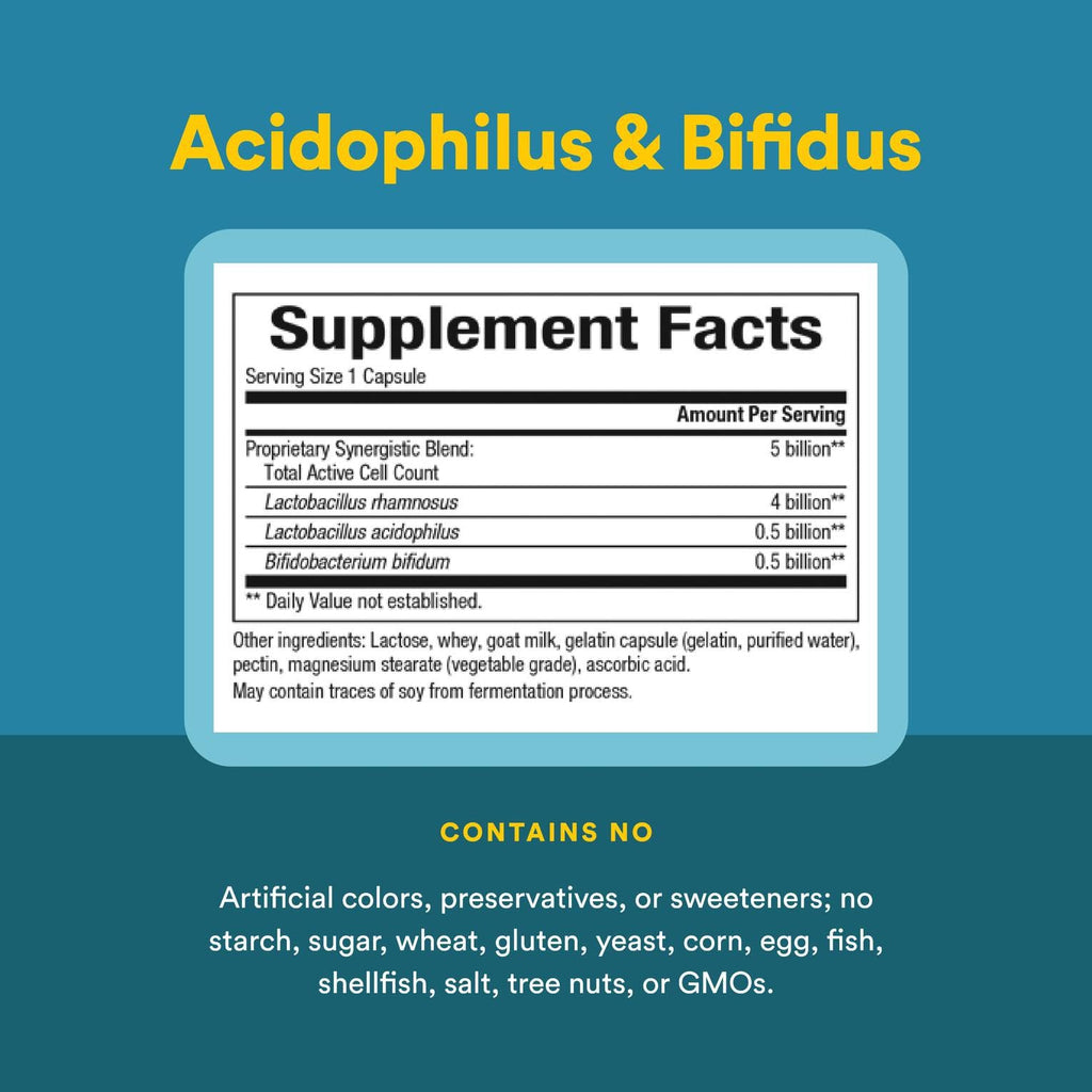 Natural Factors Acidophilus & Bifidus – Digestive Health, 90 Capsules