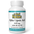 Natural Factors Alpha-Lipoic Acid + B 600 mg – 60 Capsules | Antioxidant Support