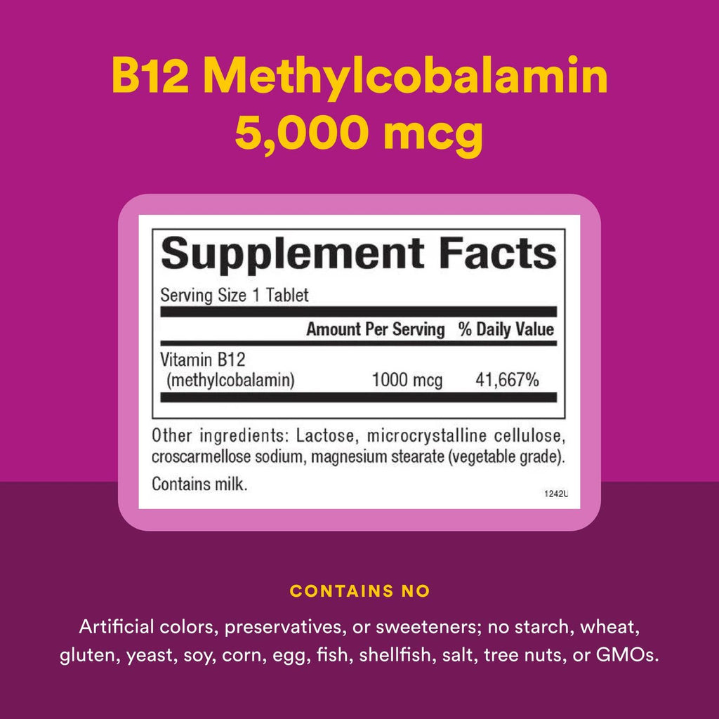 Natural Factors Vitamin B12 Methylcobalamin 1000 mcg – Chewable, Energy & Immune Support