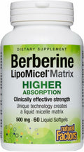 Natural Factors Berberine LipoMicel Matrix – 500 mg per Capsule, 60 Liquid Softgels