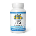 Natural Factors Cod Liver Oil, 90 Capsules | Vitamin A & D for Immune & Bone Health