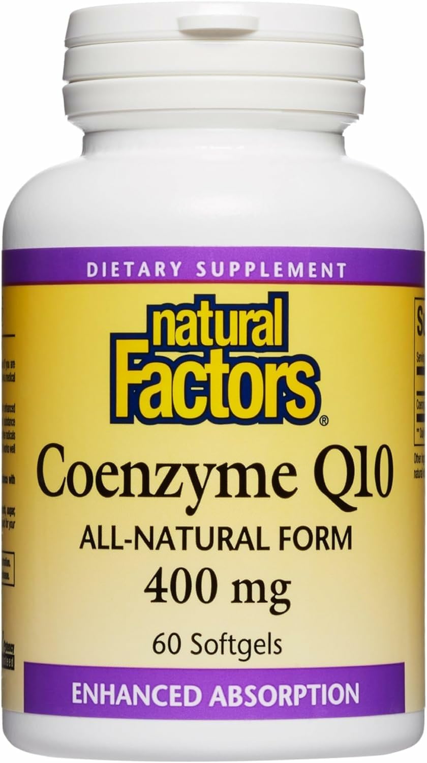 Natural Factors CoQ10 400 mg – Antioxidant Support, Energy Production & Heart Health | 60 Softgels