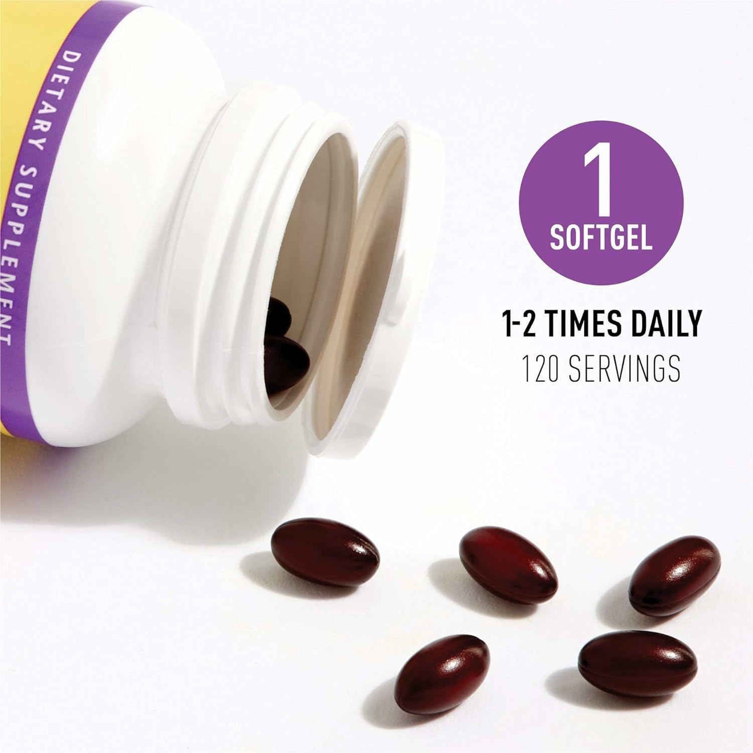 Natural Factors CoQ10 50mg | Coenzyme Q10 Supplement for Energy, Heart Health & Antioxidant Support | 120 Softgels
