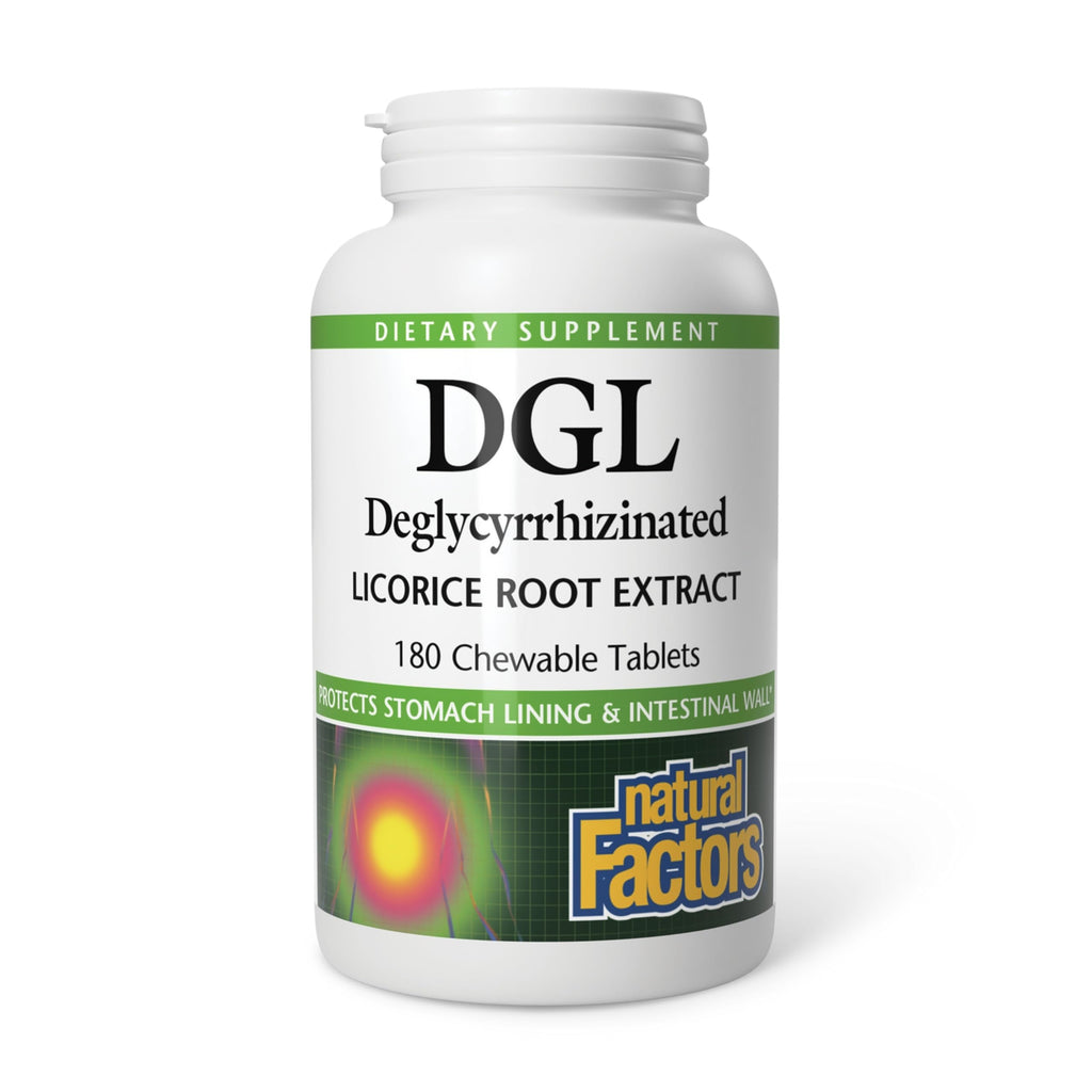 Natural Factors DGL Chewable – Digestive Support with Licorice Root, 180 Tablets