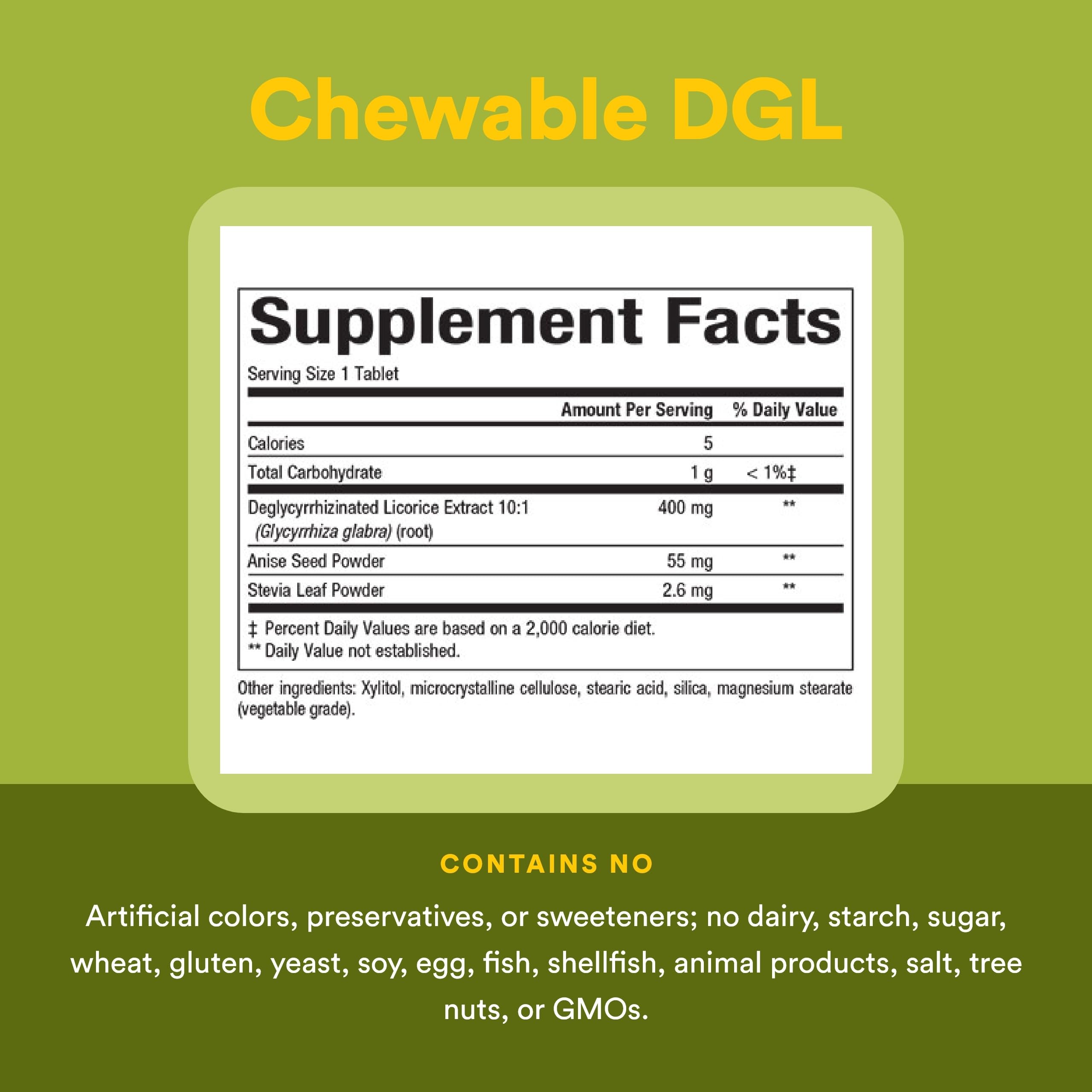 Natural Factors DGL Chewable – Digestive Support with Licorice Root, 180 Tablets