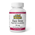 Natural Factors Easy Iron Chewables 20mg - 60 Tabs Multi-Pack | SunActive Iron