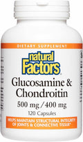 Natural Factors, Glucosamine & Chondroitin, Supports Healthy Joints and Connective Tissue, 120 Capsules