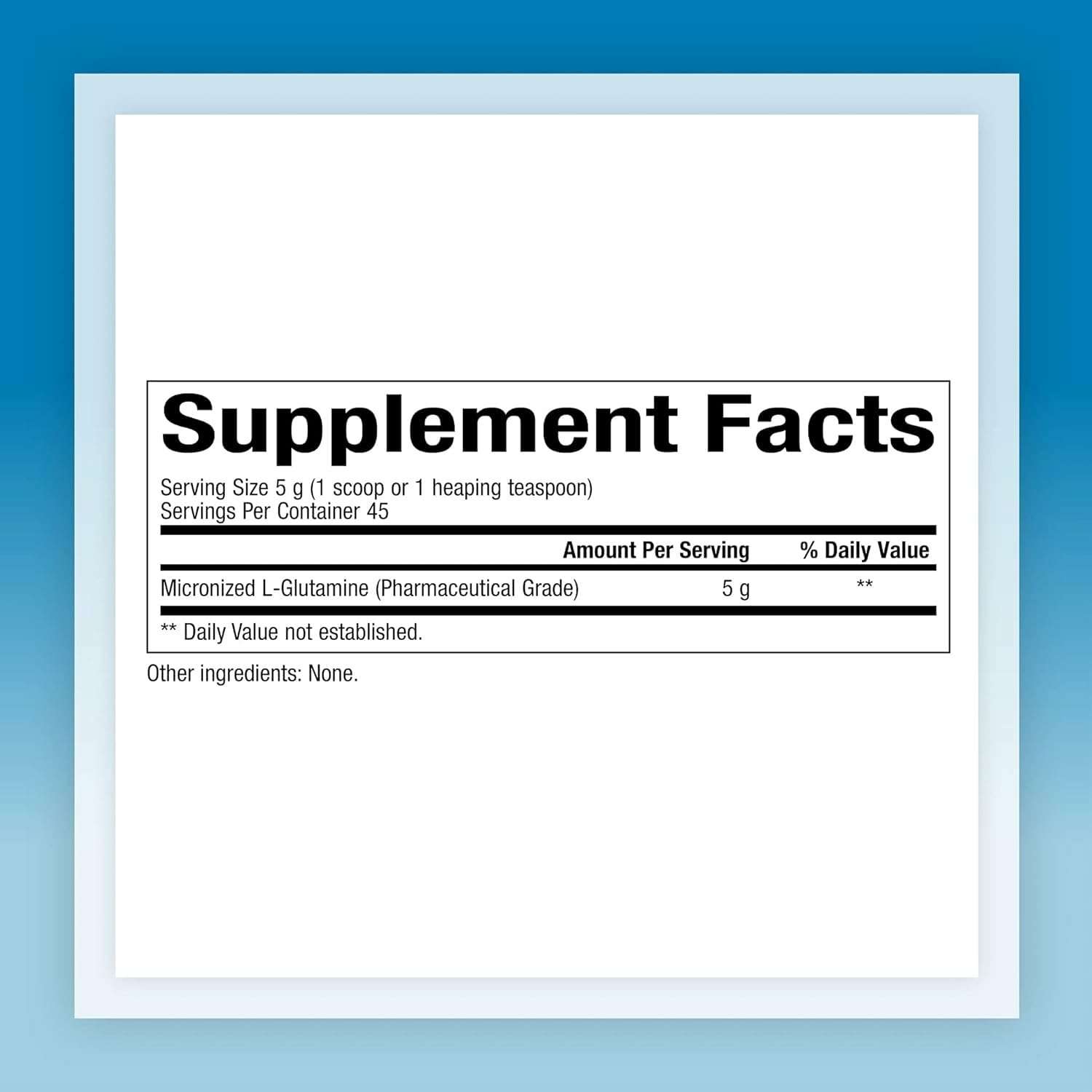 Natural Factors Micronized L-Glutamine Drink Mix 5000 mg – Supports Muscles and Immune Function – 8 oz