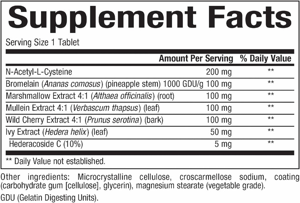 Natural Factors Lung, Bronchial & Sinus Health – Respiratory Support Supplement (90 Tablets)