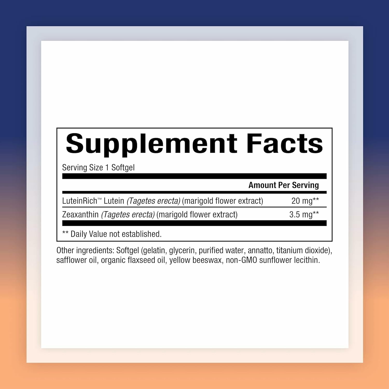 Natural Factors Lutein 20mg | Eye Health Support | 30 Soft Gels