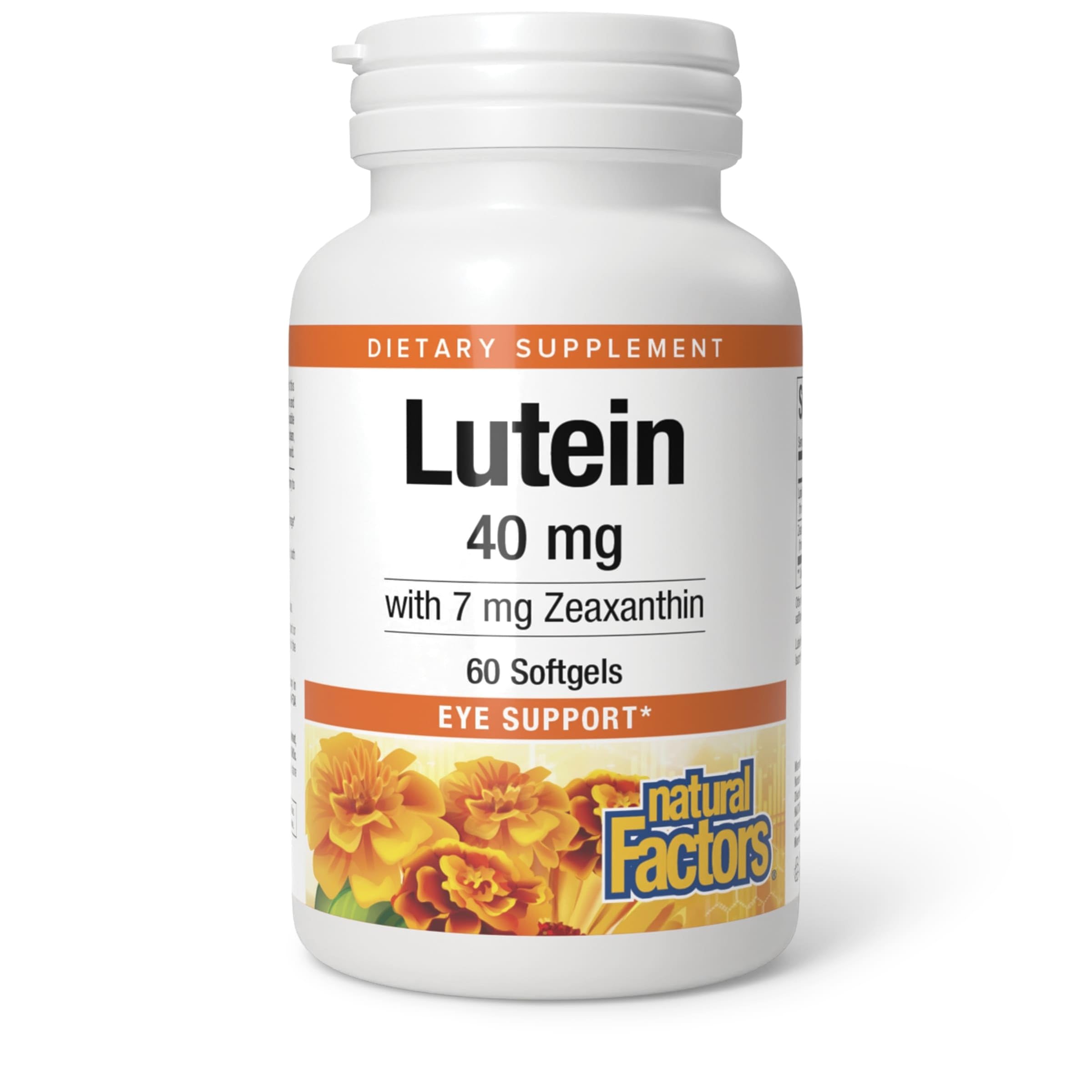 Natural Factors Lutein 40 mg with Zeaxanthin – Antioxidant Support for Eyes & Skin | 60 Softgels