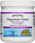 Natural Factors Magnesium Citrate Powder - Berry, 8.8 oz (75 Servings)