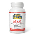 Natural Factors MSM – Supports Healthy Joints, Hair, Skin & Nails | 90 Capsules