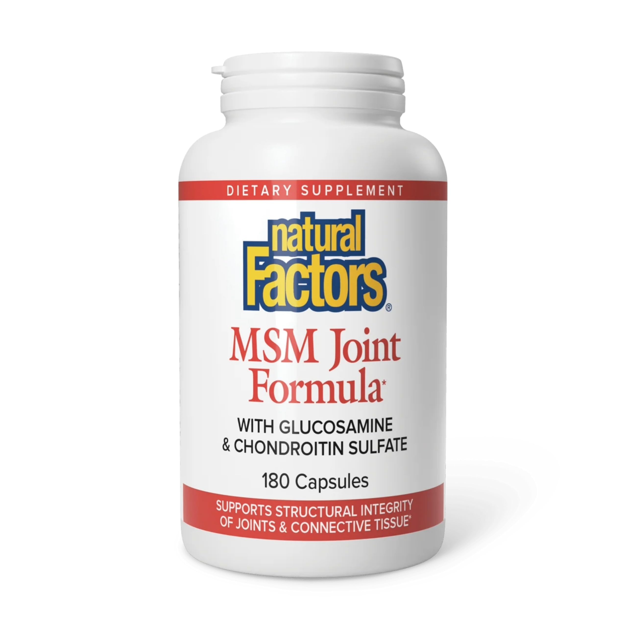 Natural Factors MSM Joint Formula – Supports Healthy Joints & Mobility | 180 Capsules