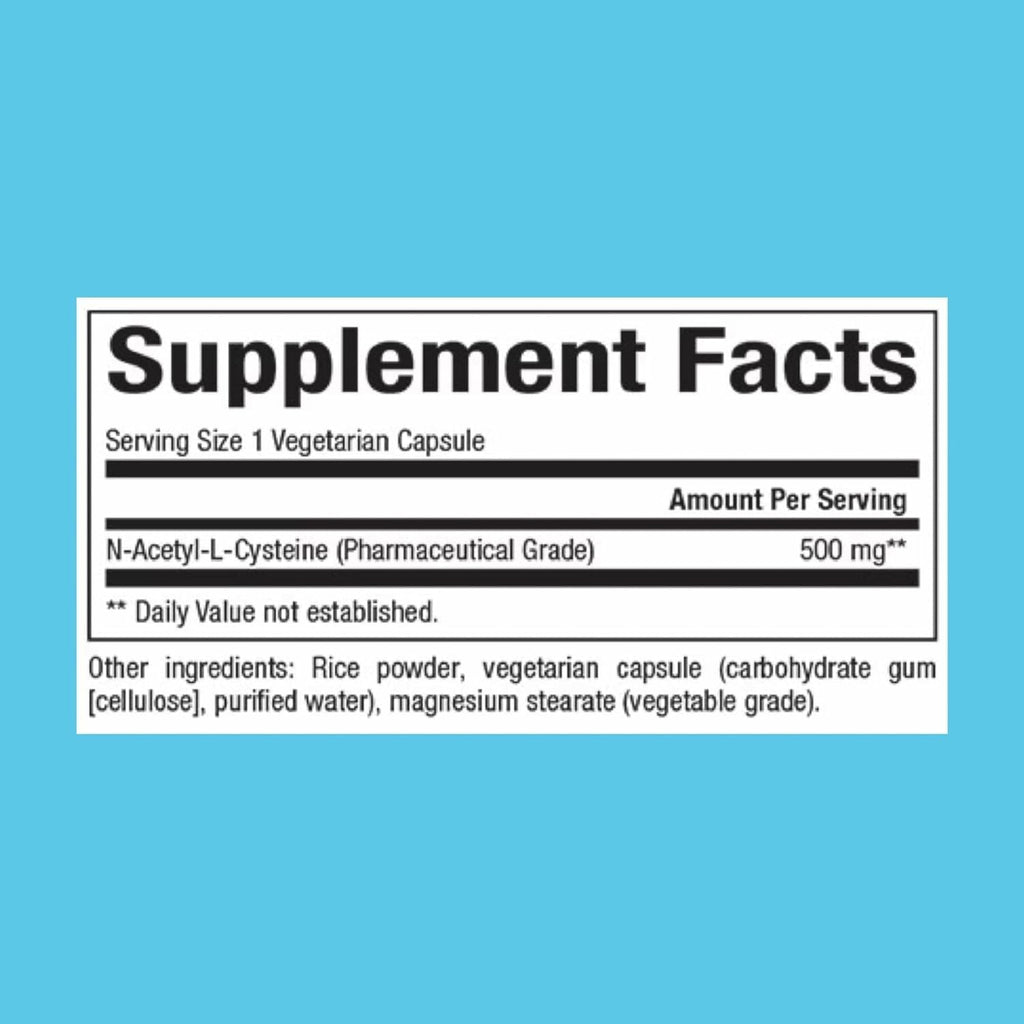 Natural Factors N-Acetyl-L-Cysteine 500 mg – Liver & Lung Support | Immune Health | 90 Veg Capsules
