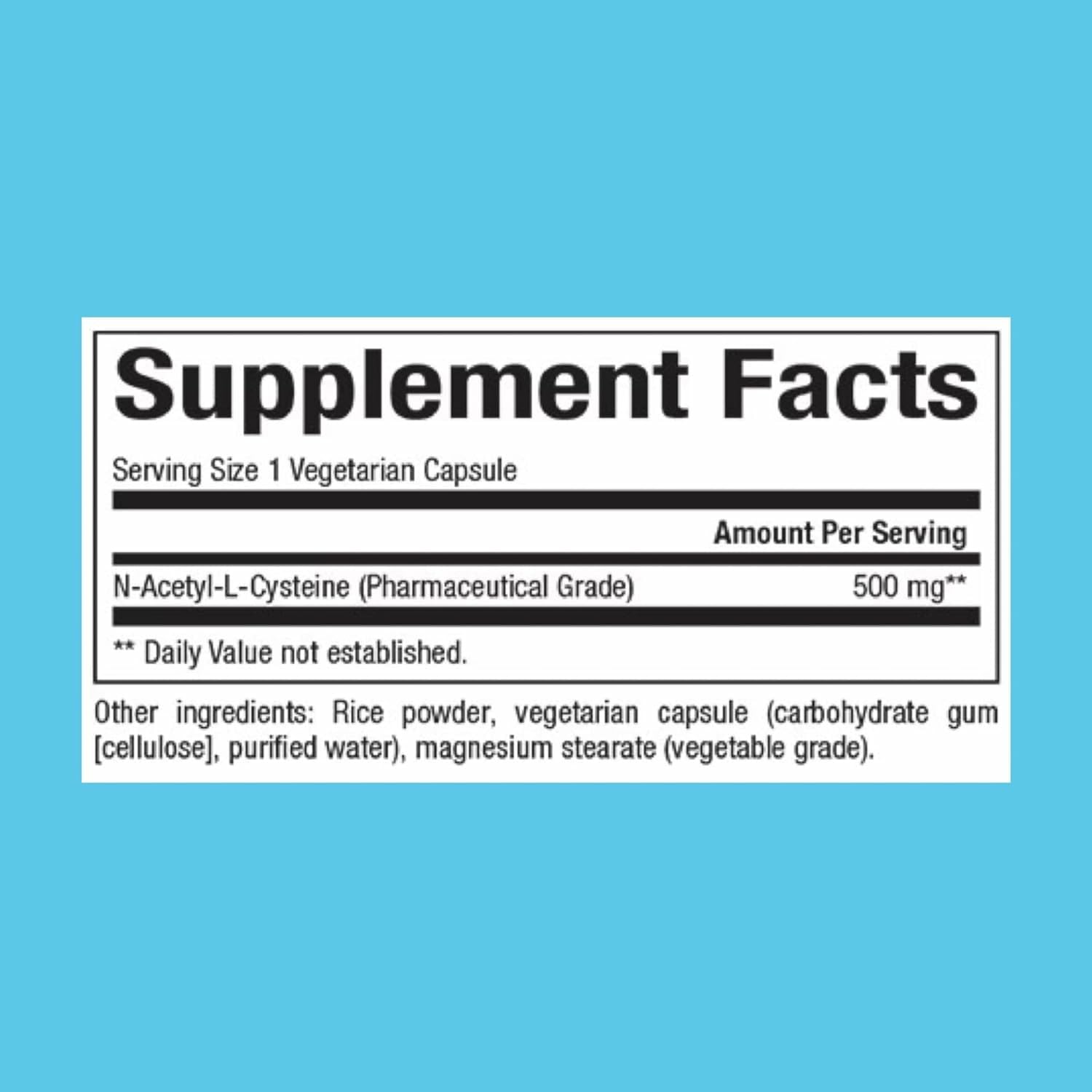 Natural Factors N-Acetyl-L-Cysteine 500 mg – Liver & Lung Support | Immune Health | 90 Veg Capsules