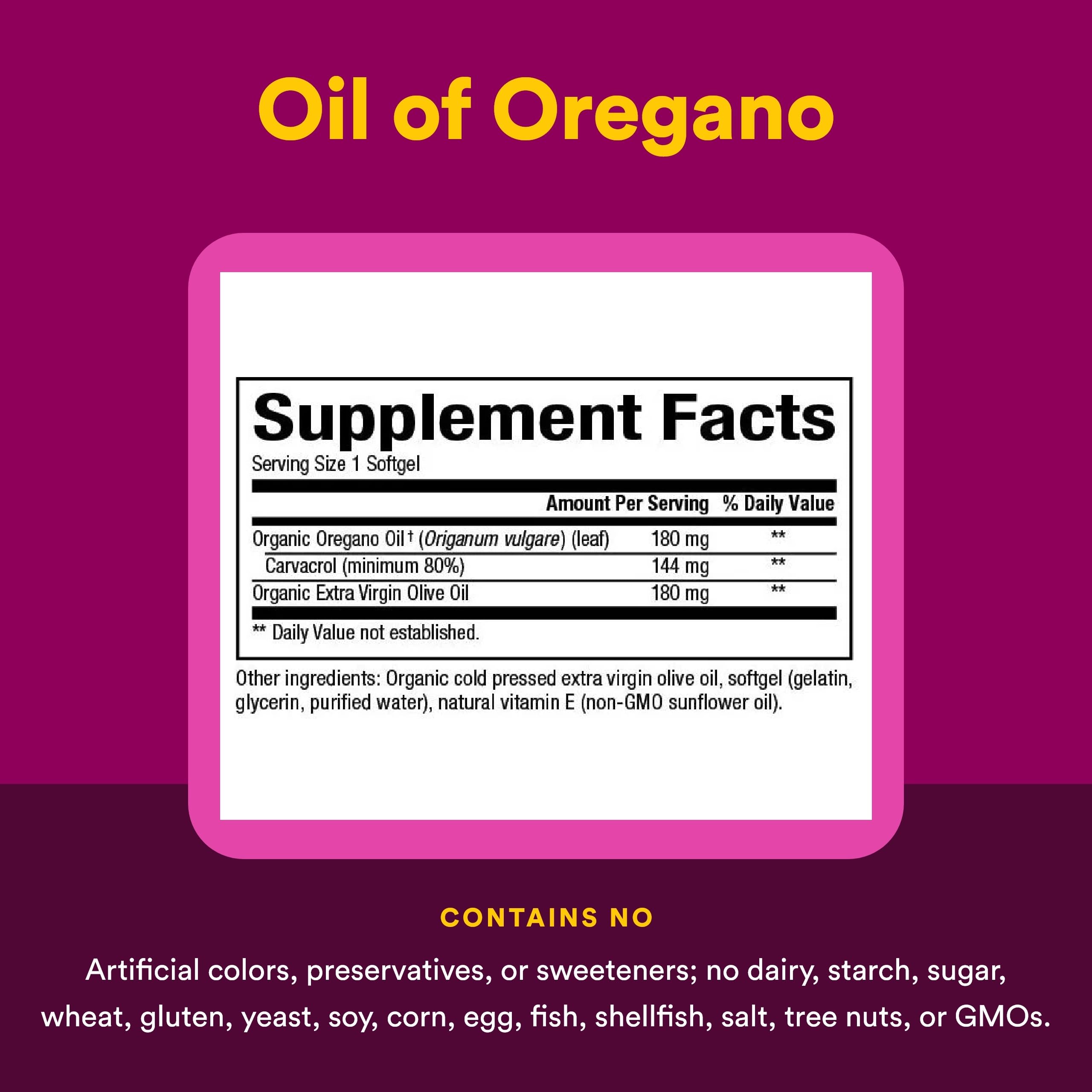 Natural Factors Oil of Oregano - Immune Support, Olive Oil & Vitamin E