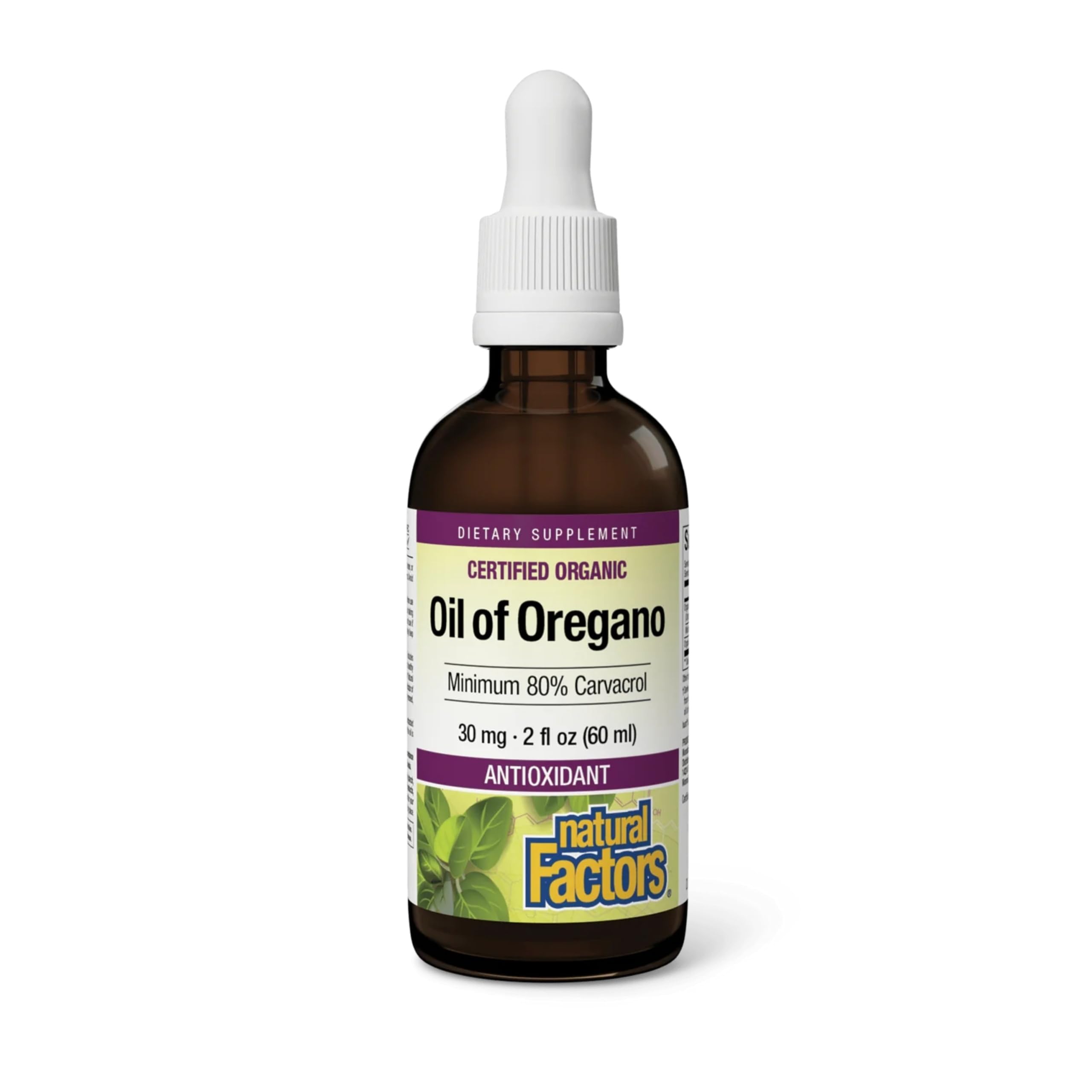 Natural Factors Oil of Oregano - Liquid Antioxidant & Immune Support | 2 fl oz (375 Servings)