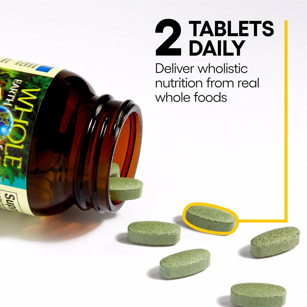 Natural Factors Whole Earth & Sea Men's 50+ Multivitamin & Mineral – Brain Health & Immune Support, Vegan, 120 Tablets