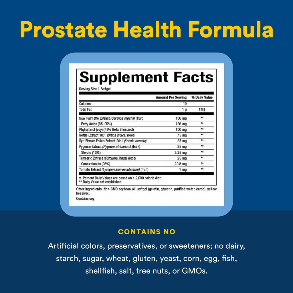 Natural Factors Prostate Health Formula – Saw Palmetto & Turmeric (60 Softgels)