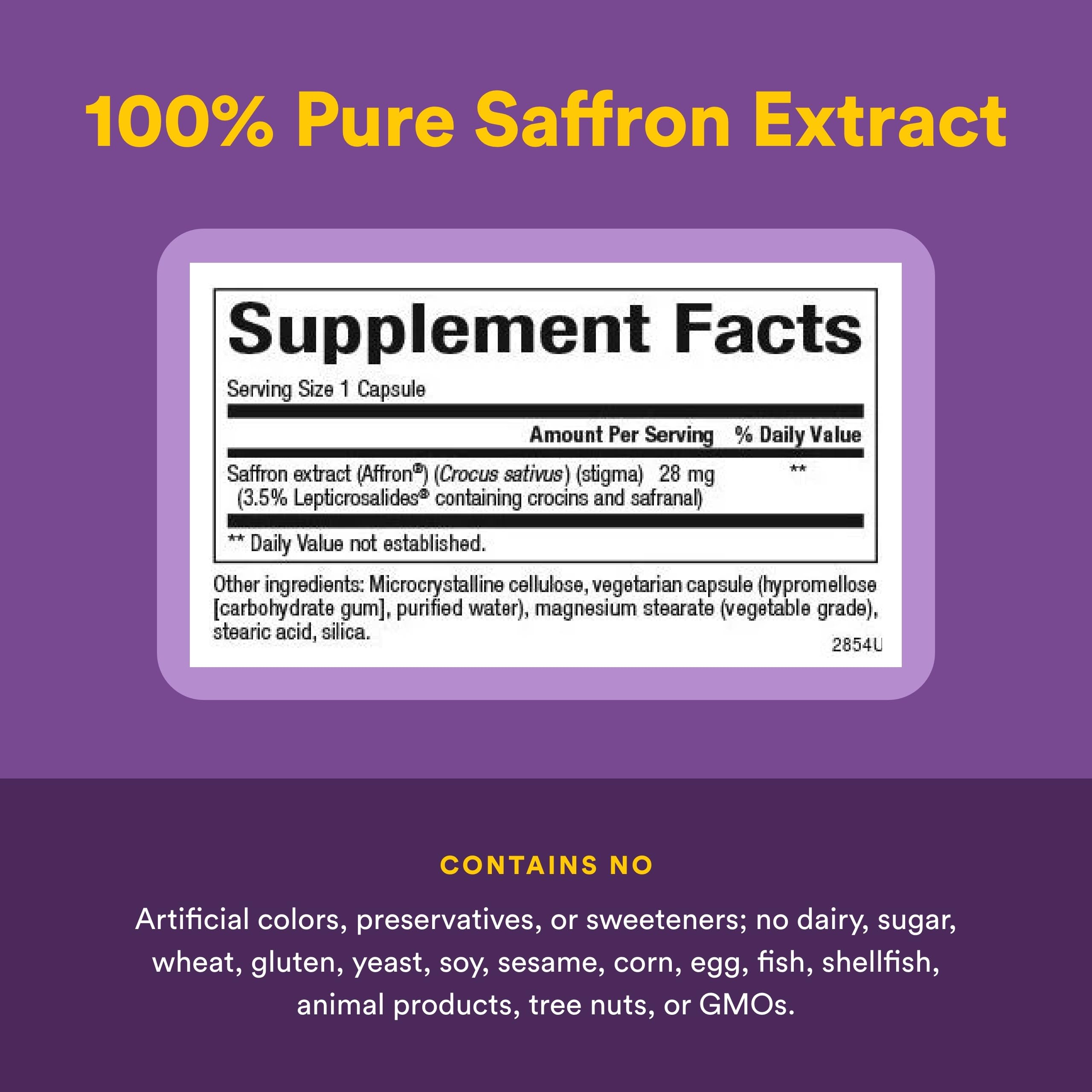 Natural Factors Stress-Relax Affron Saffron Extract 28 mg, 60 Vegetarian Capsules