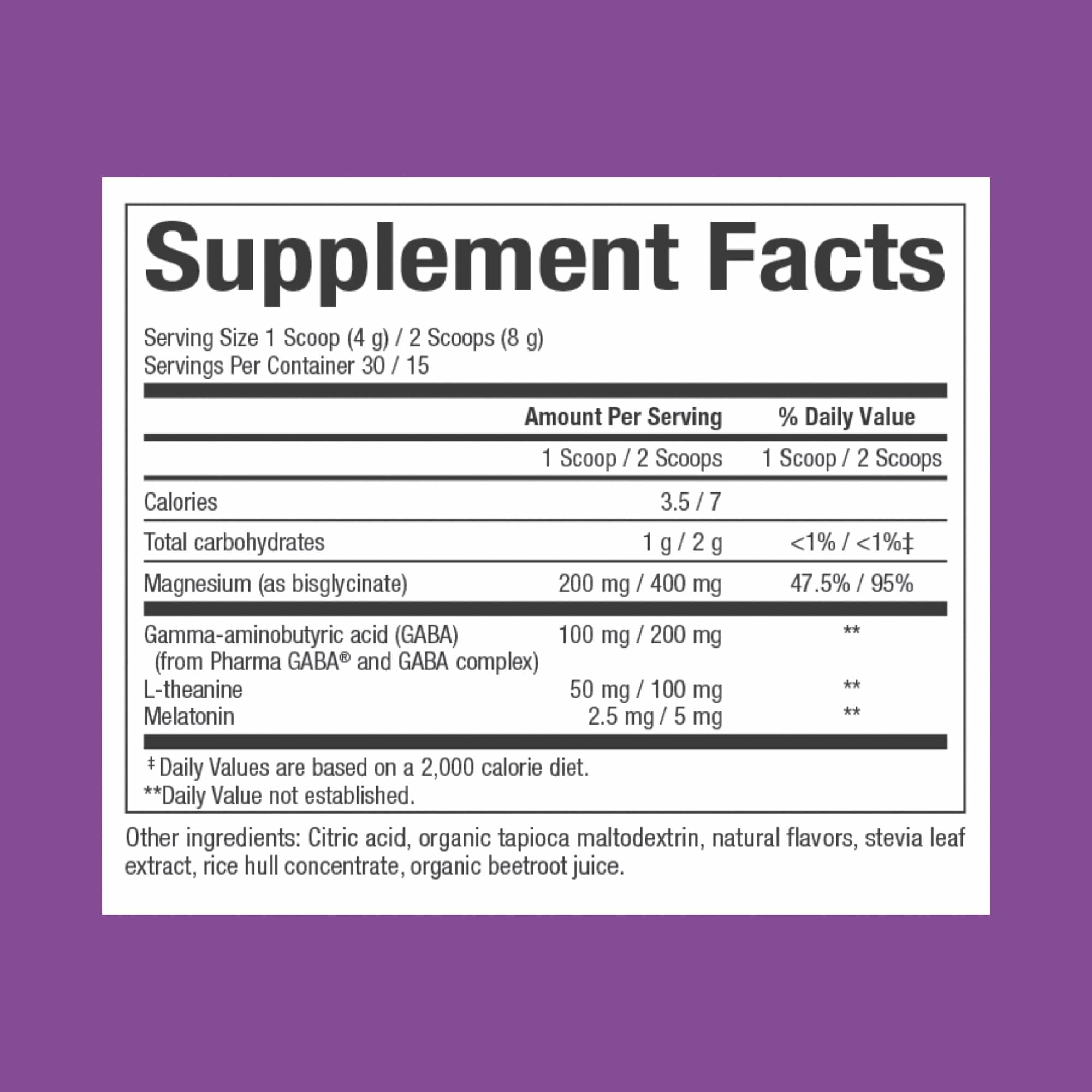 Natural Factors Nighttime Magnesium Bisglycinate with Melatonin, L-Theanine & GABA – Tropical Flavor, 4.23 oz