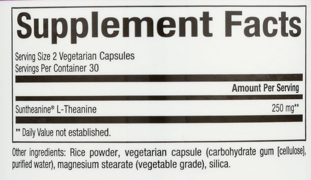 Natural Factors Stress-Relax Suntheanine L-Theanine 125 mg - 60 Capsules