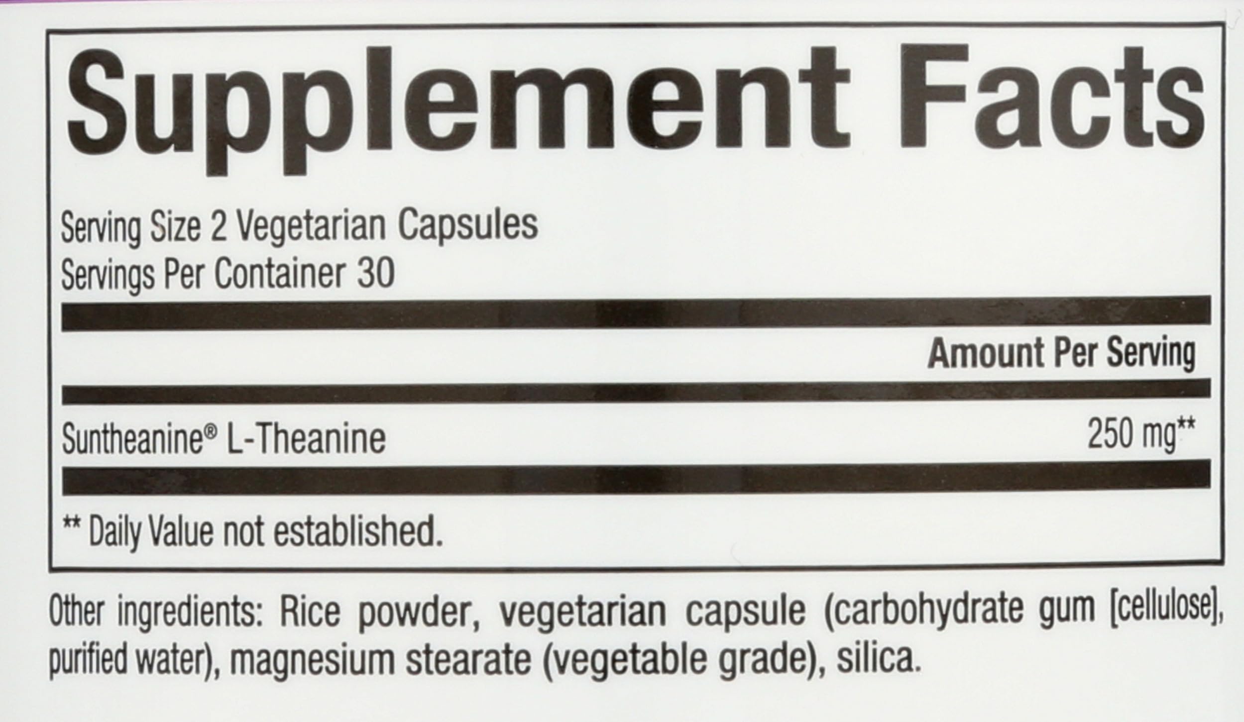 Natural Factors Stress-Relax Suntheanine L-Theanine 125 mg - 60 Capsules