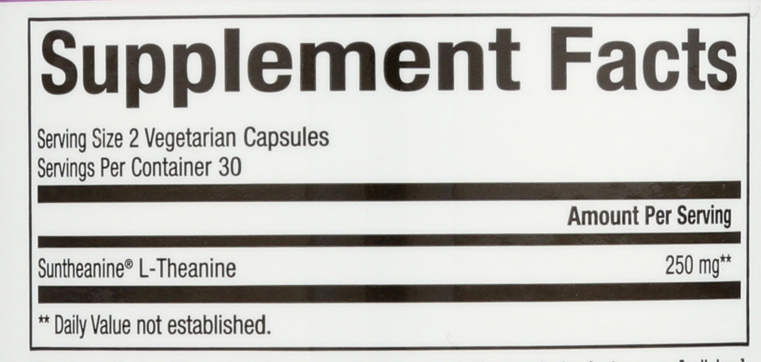 Natural Factors Stress-Relax Suntheanine L-Theanine 125 mg - 60 Capsules
