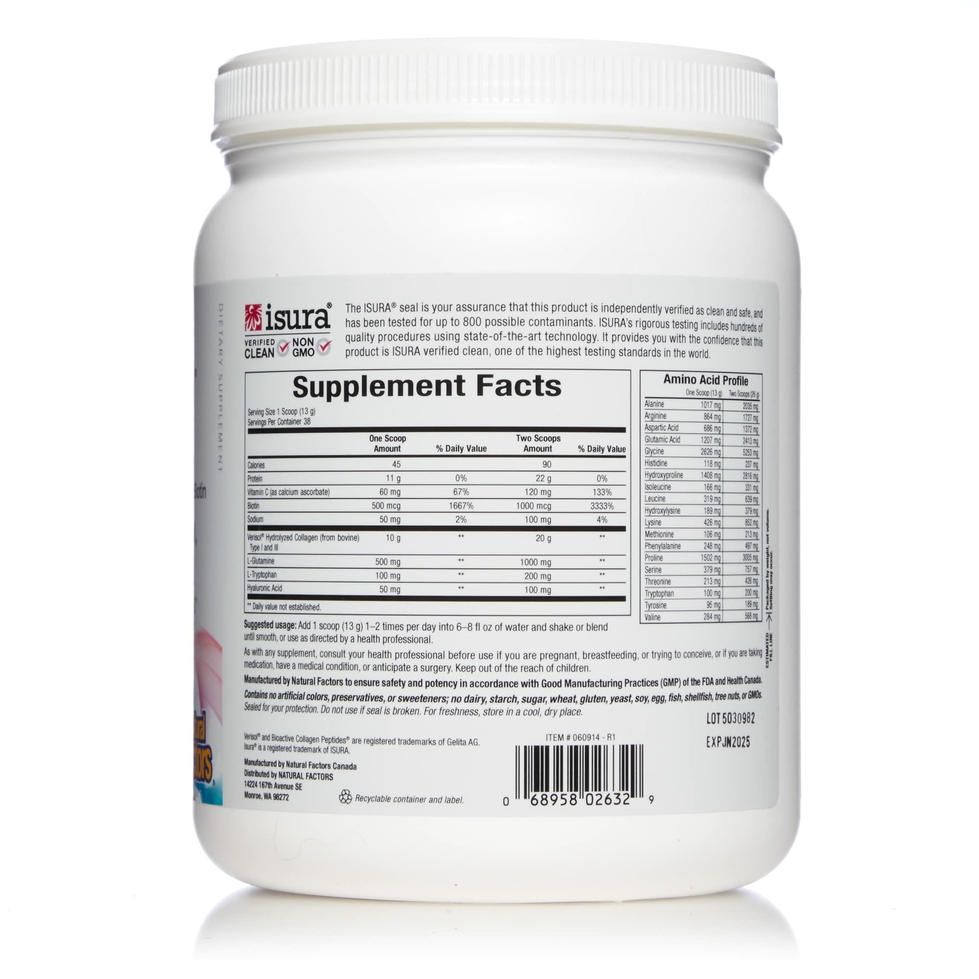 Natural Factors Total Body Collagen – Hair & Skin Support (500 g)
