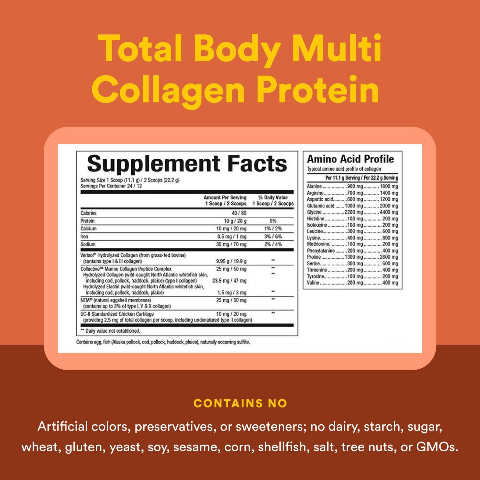 Natural Factors Total Body Multi Collagen Protein – 5-Collagen Blend (Unflavored, 9.41 oz)